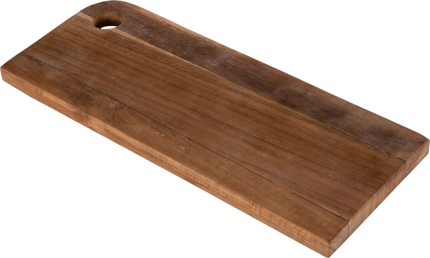 Deska za rezanje za kuhinjo FH4291 iz tikovine v naravni barvi z luknjo za obešanje 15x38,5x2H cm