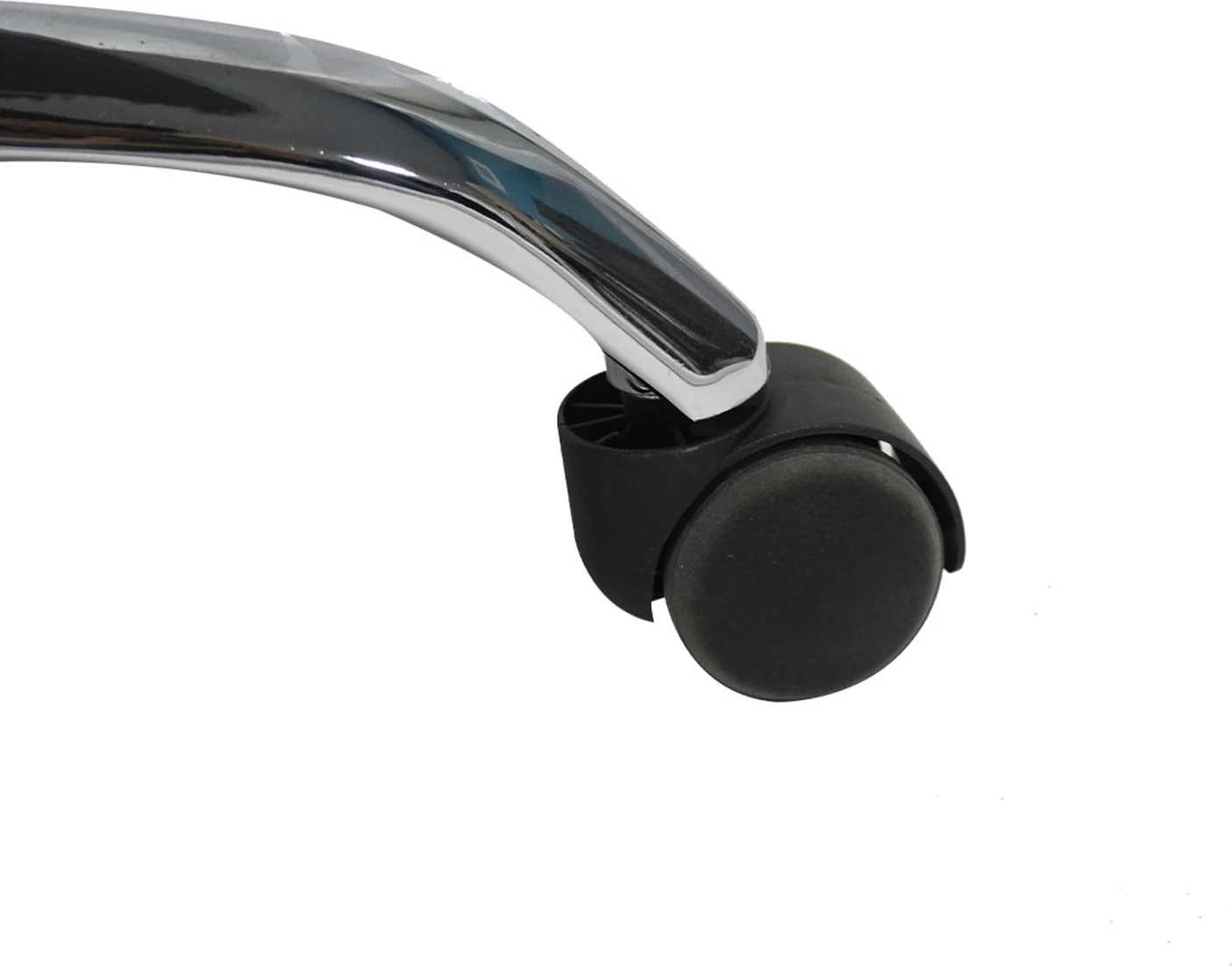 Pisaniški stol CRONER FH1196.02 sivo mrežasto-kromirano kovinsko podnožje-črn najlonski okvir 58x54x120Hcm