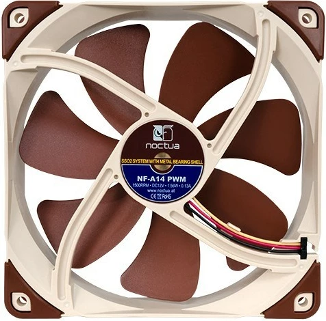 Hlajenje NF-A14 PWM 14 cm, Noctua, rjavo
