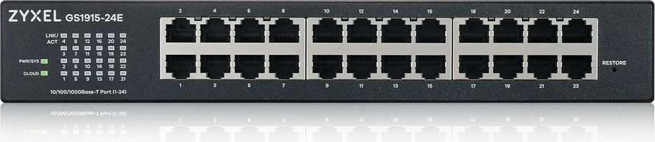 Upravljen L2 Gigabit Ethernet stikalo Zyxel GS1915-24E, črno