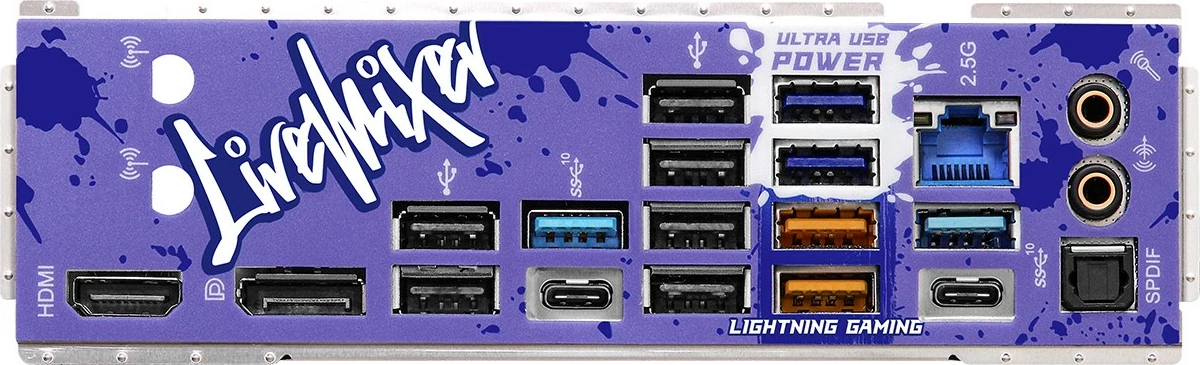 Plošča ASRock Z790 LiveMixer, Intel LGA 1700, DDR5, 128 GB, vijolična