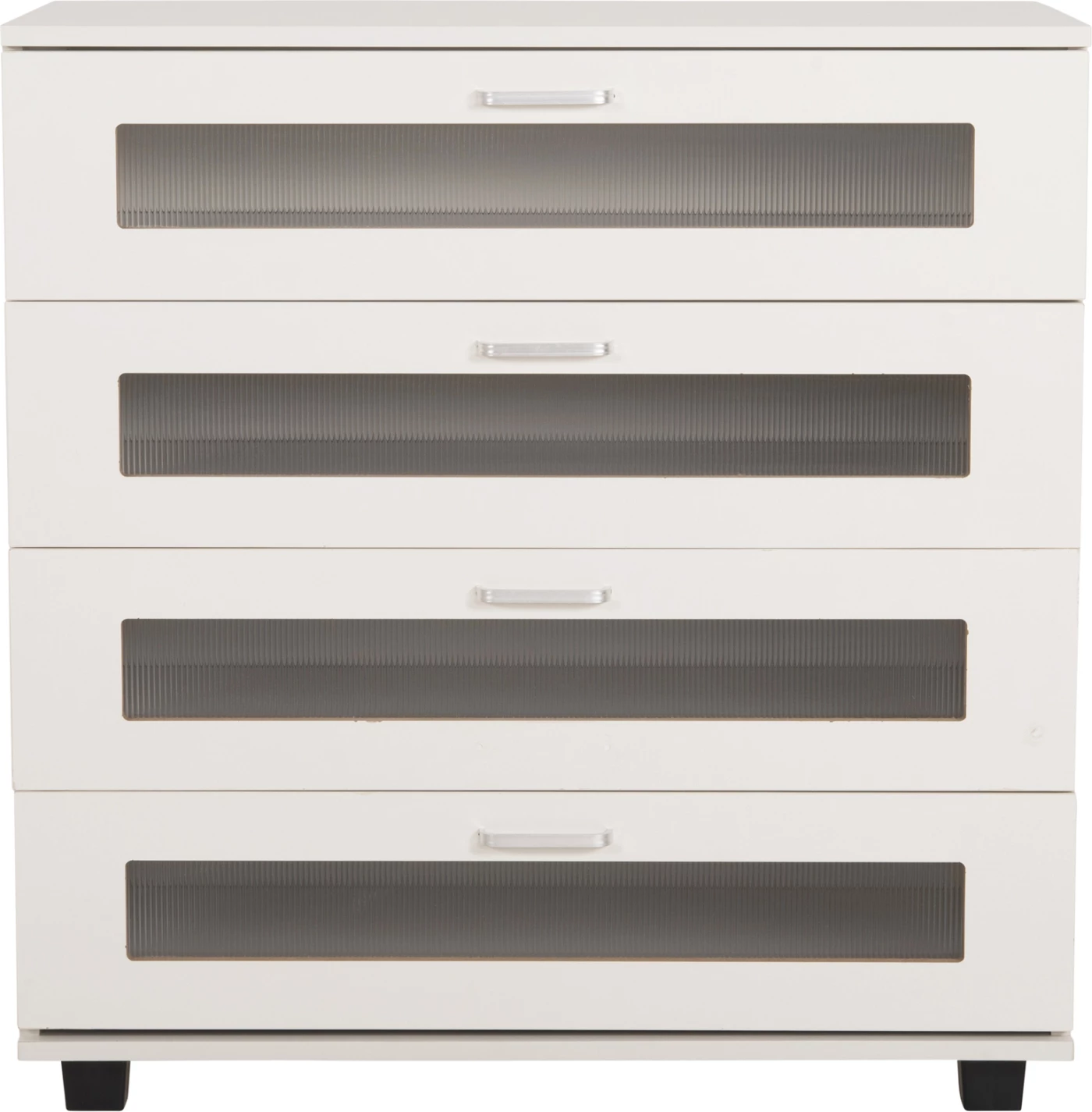 Komoda THORGAN FH9880.03 iz melamina v beli barvi - 4 predali 80Χ40Χ83Hcm