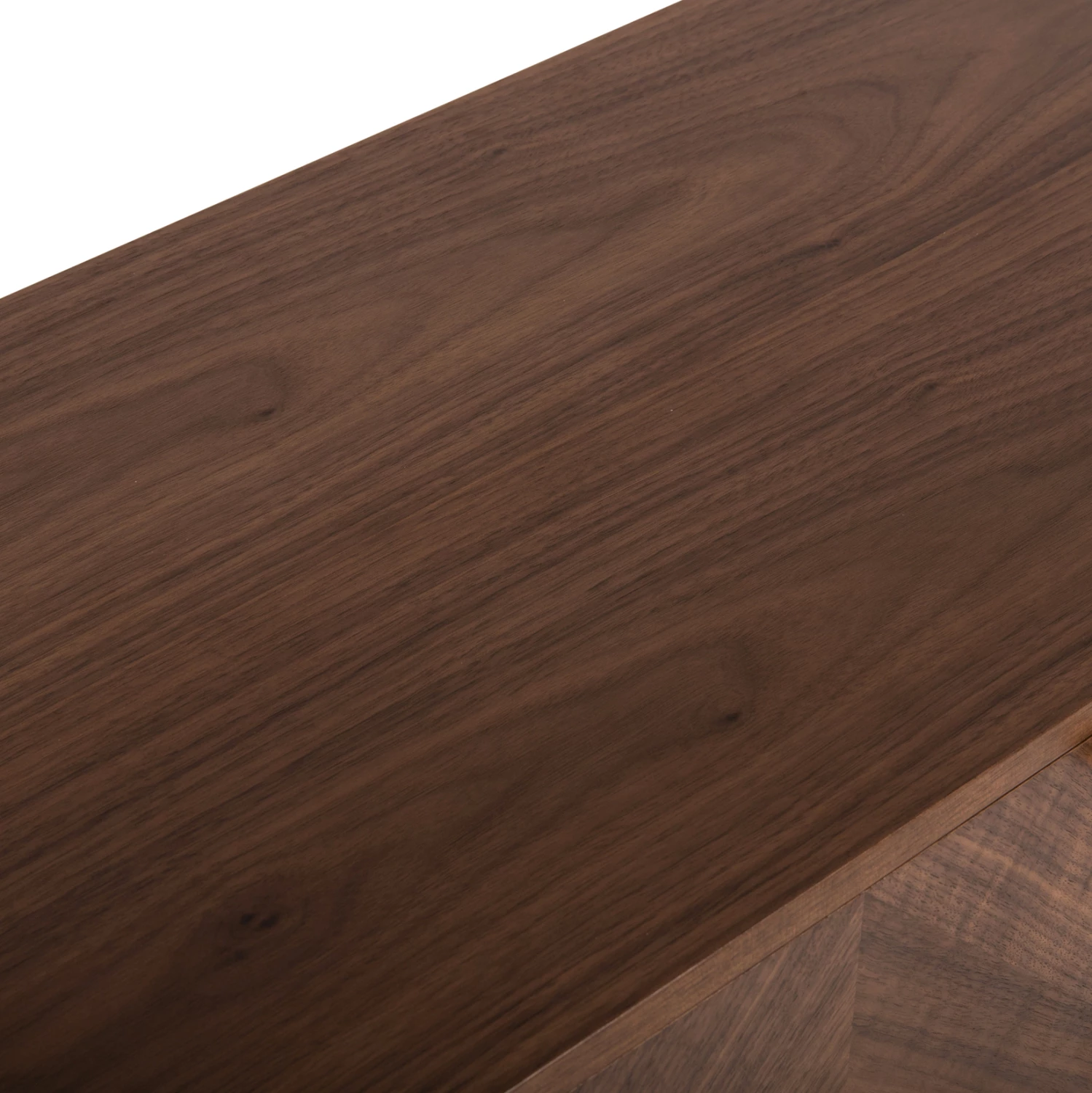 Bife MEEN FH9735 MDF z naravnim orehovim furnirjem-zlate kovinske noge 150x40x80Hcm