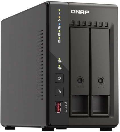 Namizni NAS QNAP TS-253E-8G, 8 GB RAM, 2 reže za diske, črn