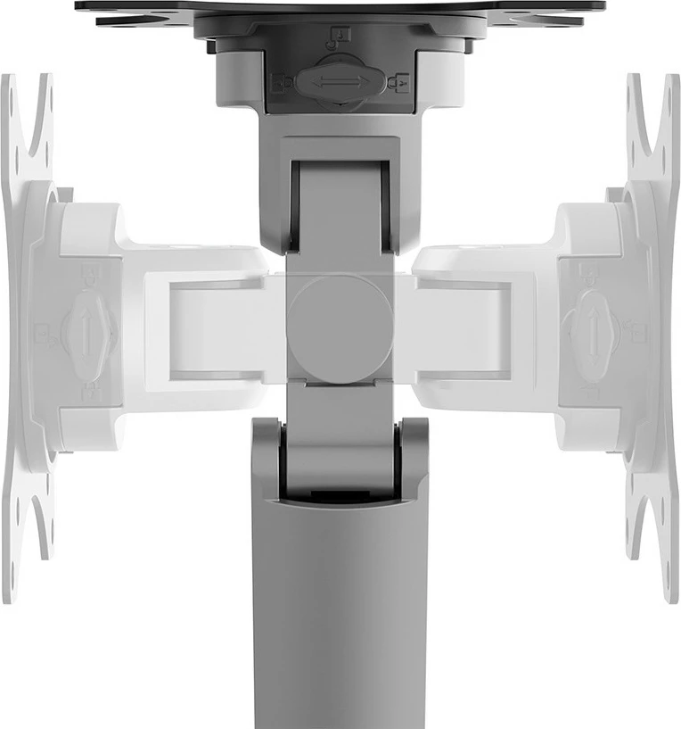 Krmilni nosilec za monitor Neomounts DS70-250SL1, s sponko/prek vstavka, 9 kg, 17–35", srebrn