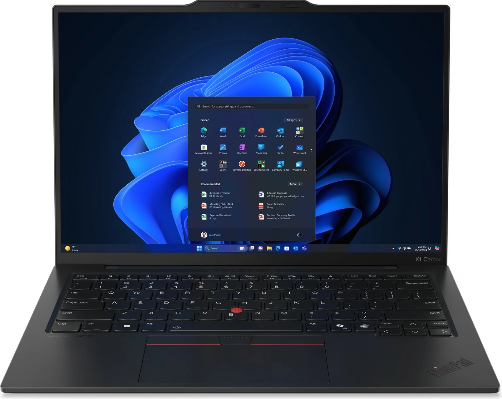 Prenosnik Lenovo X1 Carbon G13, Ultra7 265U, 64 GB RAM, 2 TB SSD, 14" zaslon na dotik, 5G, Windows 11 Pro, črn