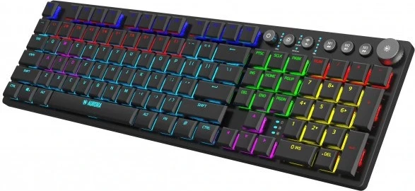 Brezžična tipkovnica RF iBox AURORA K-6 + Bluetooth QWERTY, črna