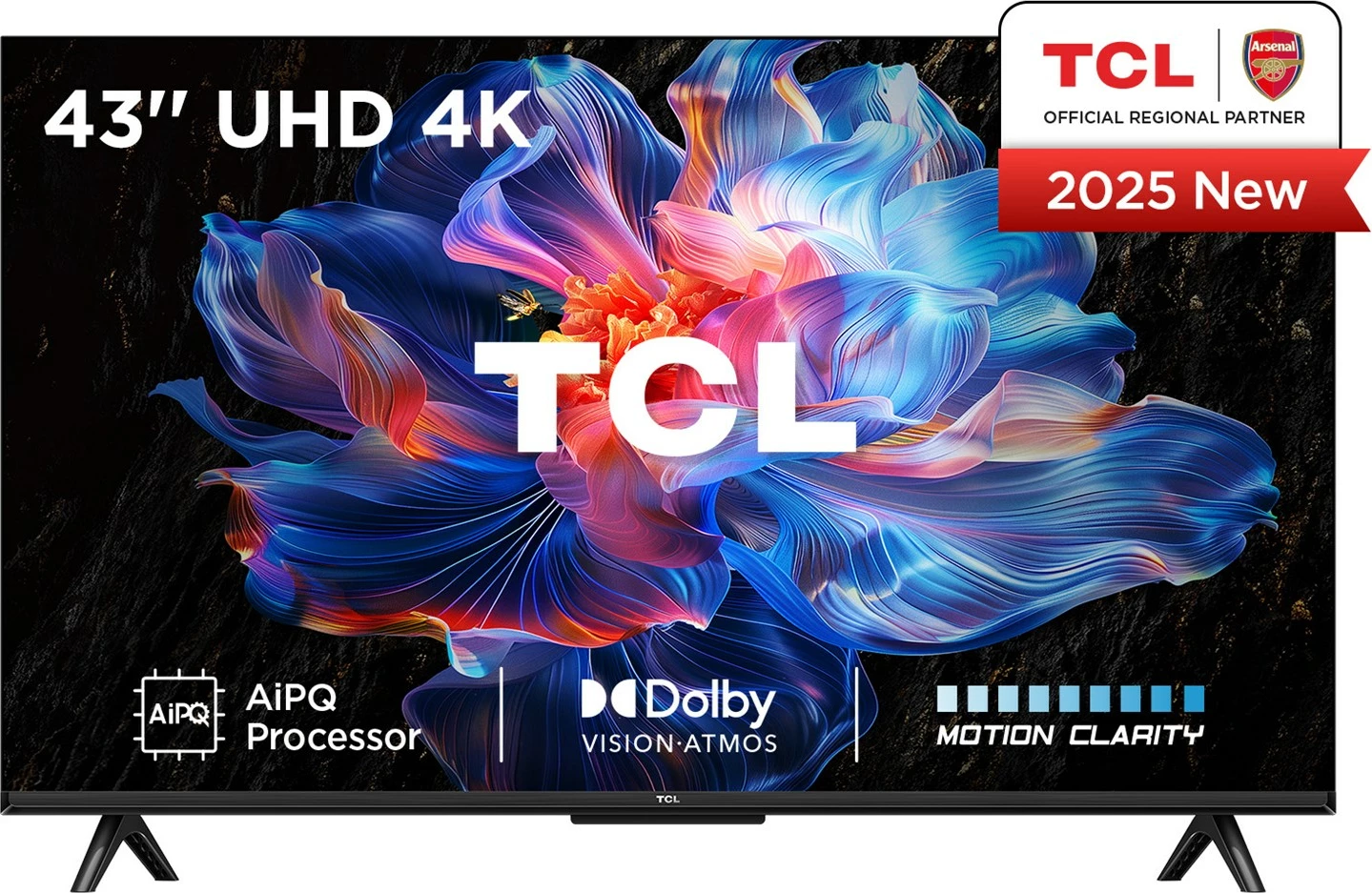 Pametni televizor 43'' 4K Ultra HD, Wi‑Fi, kovinski — TCL 43V6C