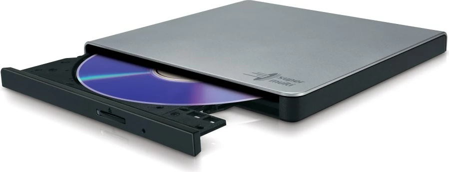 Zunanji DVD zapisovalnik Slim, Hitachi-LG, črn