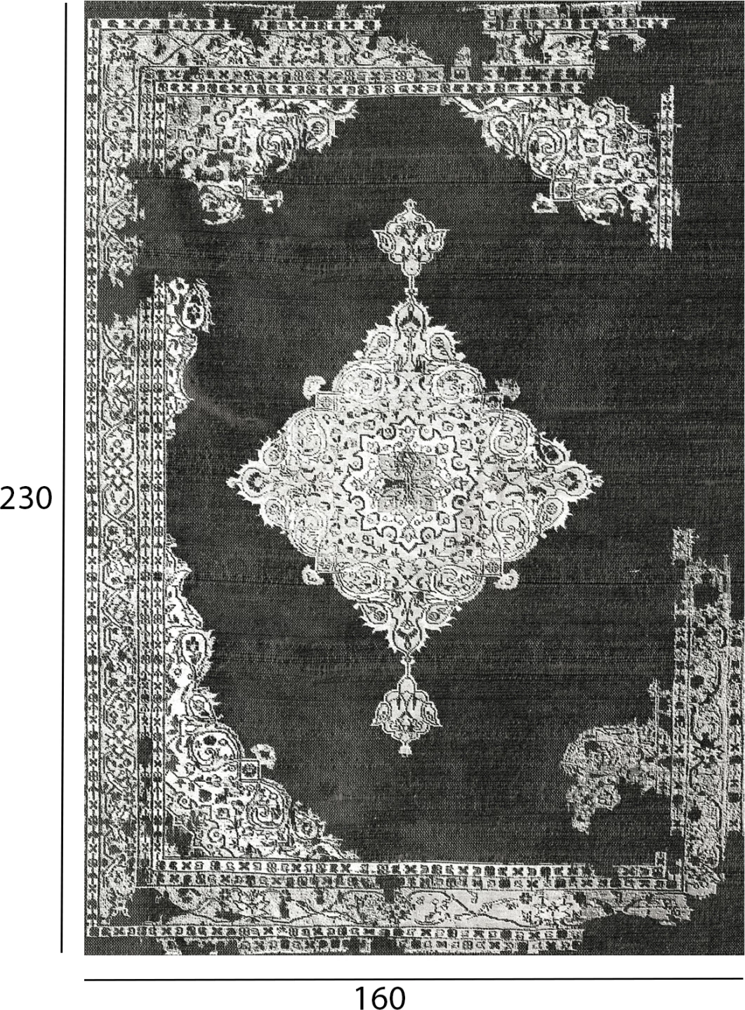 JOSIANE, siva vintage preproga, FH7675.12 160X230cm, resice