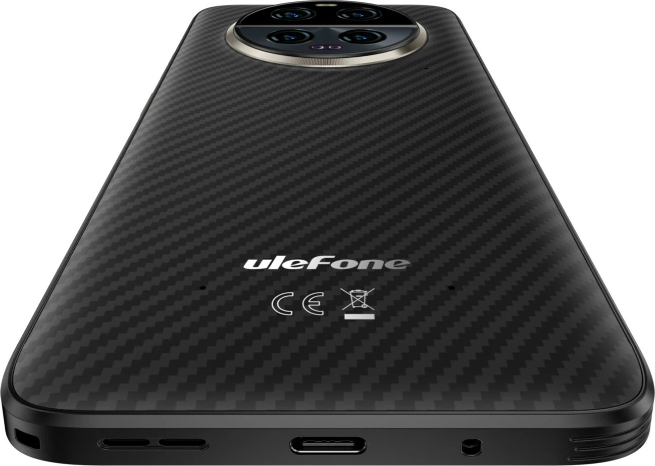 Ultra odporen pametni telefon Ulefone Armor 23 Ultra 5G, 12/512GB, črn