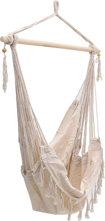 Viseči stol, bež material, Ambition, 100x80x130 cm