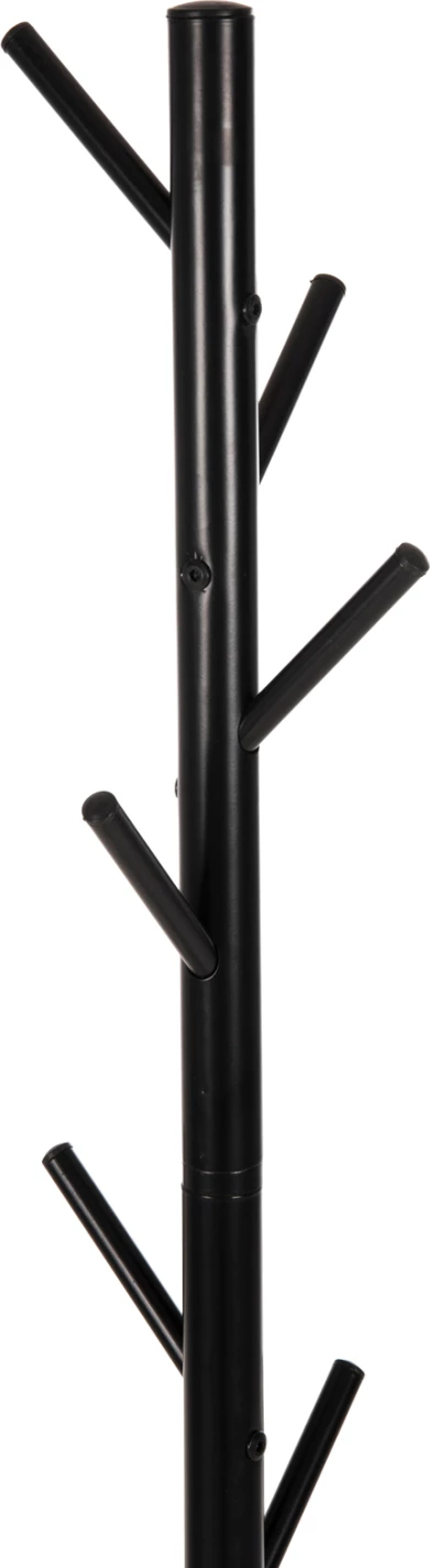 Samostoječi obešalnik FH9574.01 kovinski v črni barvi - 8 visečih položajev 48x48x173Hcm