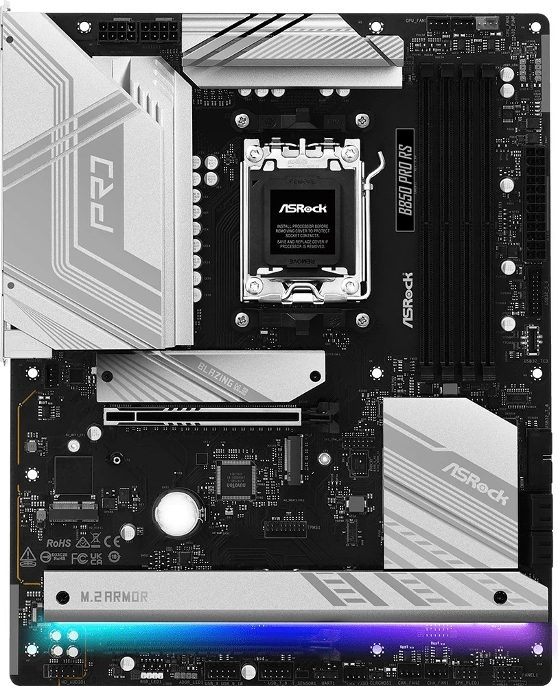 Plošča za matično ploščo Asrock B850 Pro RS, Socket AM5, ATX