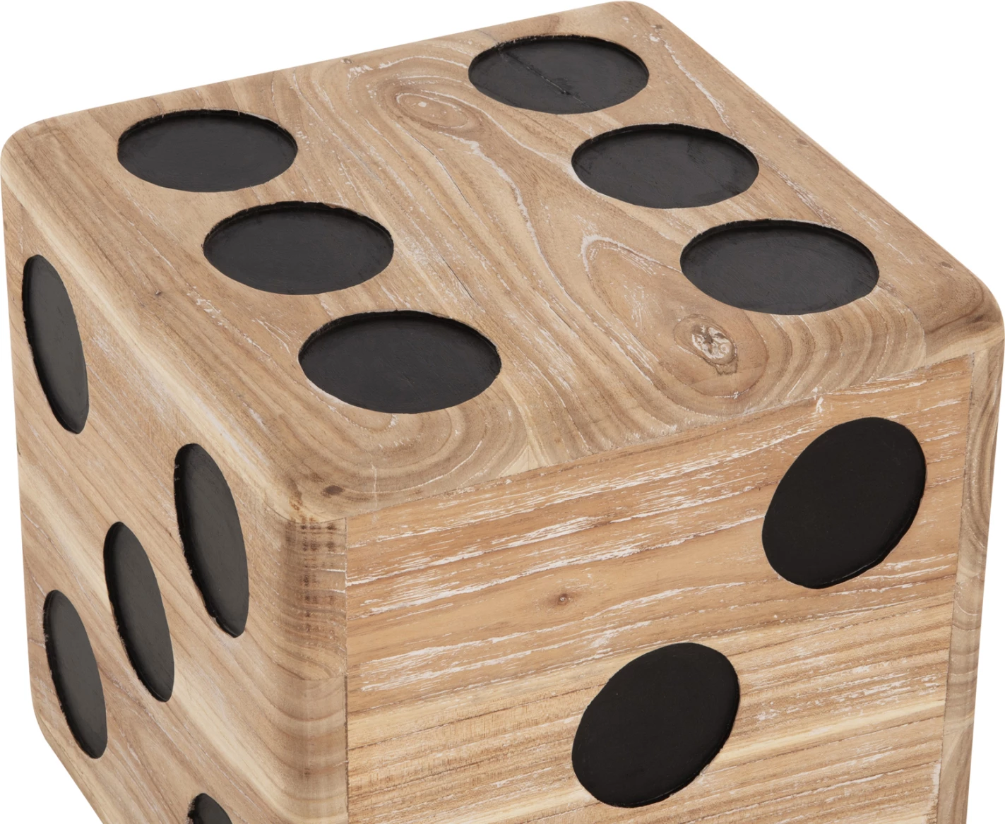 Stolček kocka iz tikovine v naravni barvi 40x40x40 cm