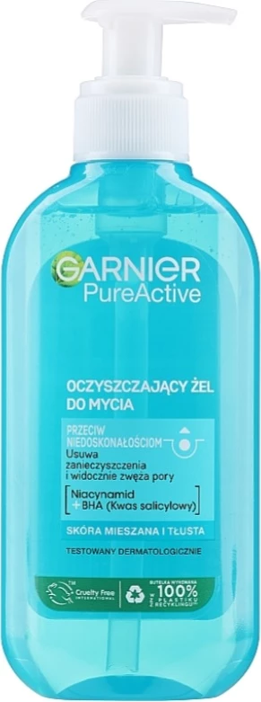 Čistilni gel za obraz Garnier Czysta Skóra, 200 ml