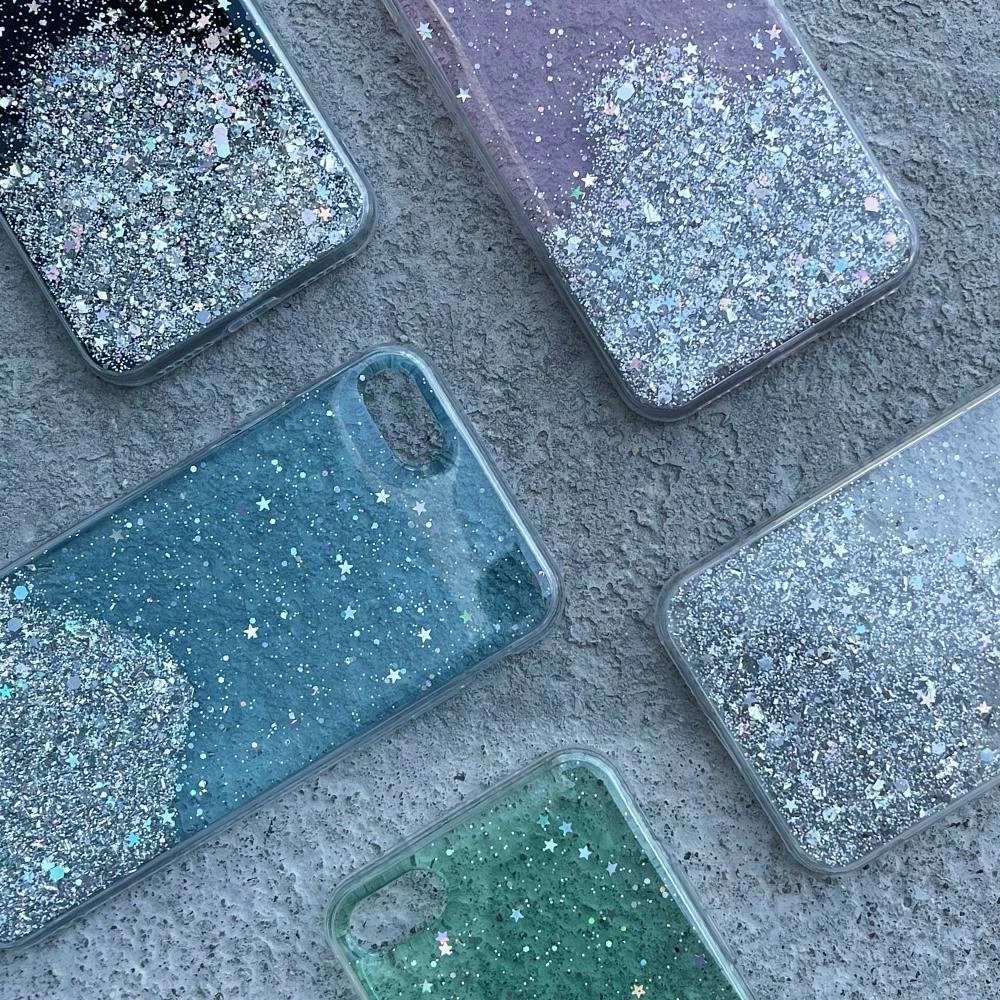 Ovitek z bleščicami Wozinsky Glitter za Samsung Galaxy A42 5G, zelen