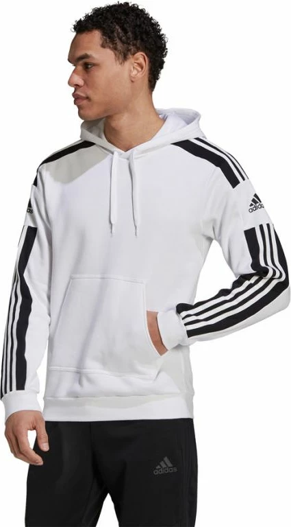 Duks s kapuco adidas Squadra 21, bel, moški