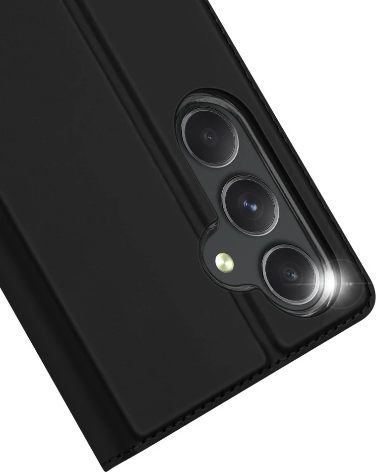 Ovitek za telefon z žepom za kartice in pokrovom, črn, Dux Ducis Skin Pro za Samsung Galaxy A55 5G
