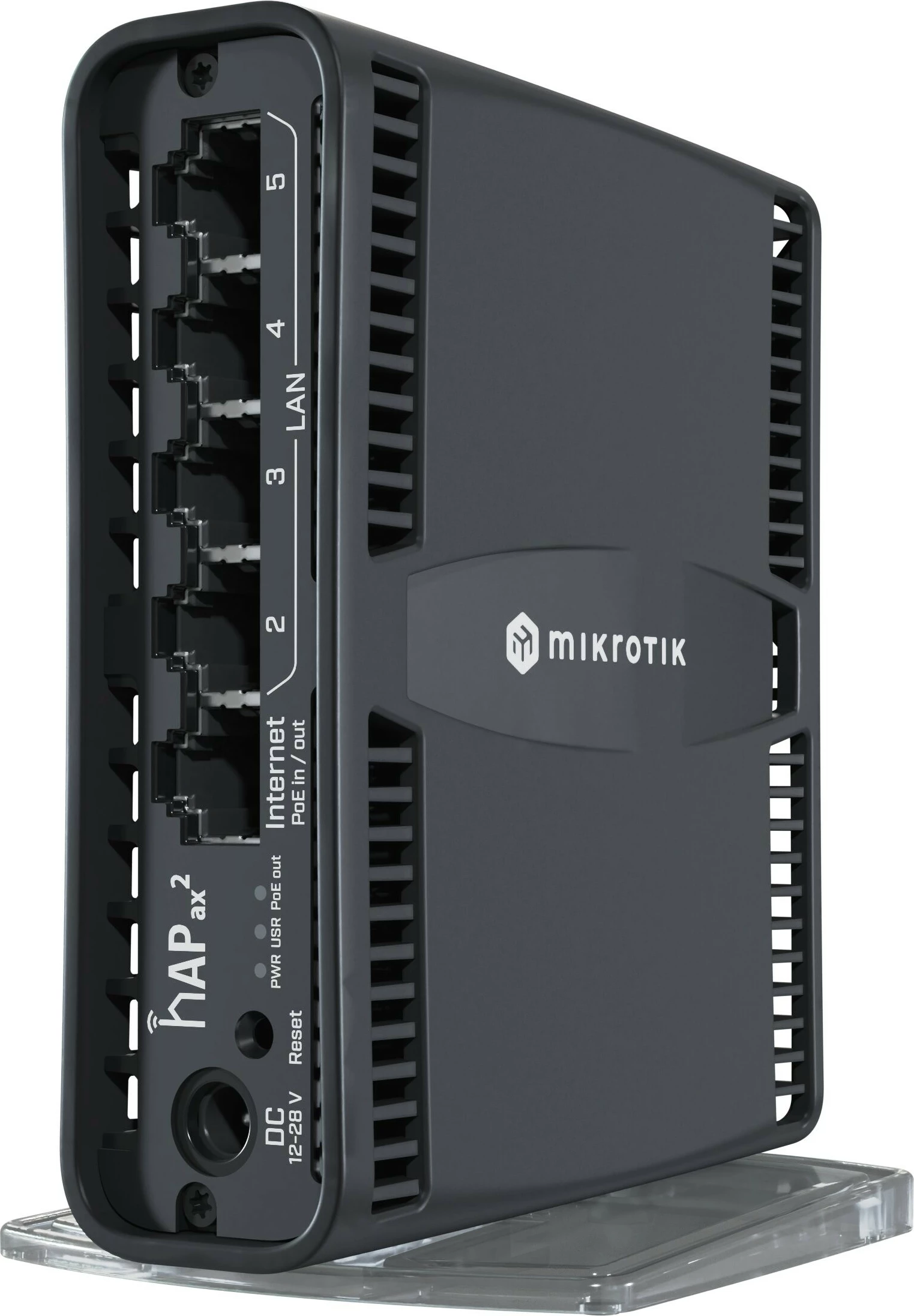 Router Wi-Fi 6 MikroTik hAP ax2, Dual-band, Ethernet LAN, črn