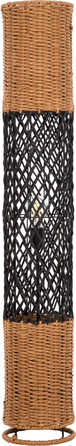 Samostoječa svetilka iz kovine in papirnate vrvi v peščeno bež-črni barvi FH4342 Φ20Χ120Hcm