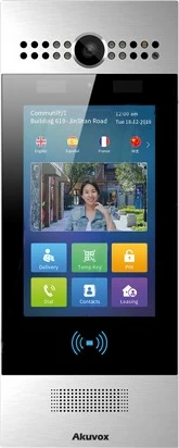 Videointerkom Akuvox TFE R29C-L, LTE, prepoznavanje obraza, Android, srebrn