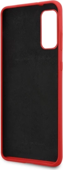 Silikonska zaščitna prevleka Ferrari za Samsung Galaxy S20, rdeča