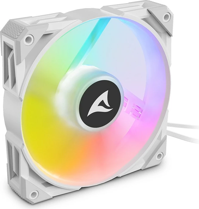 Ventilator za ohišje Rebel F50 PWM 120 mm, LED, bel — SHARKOON