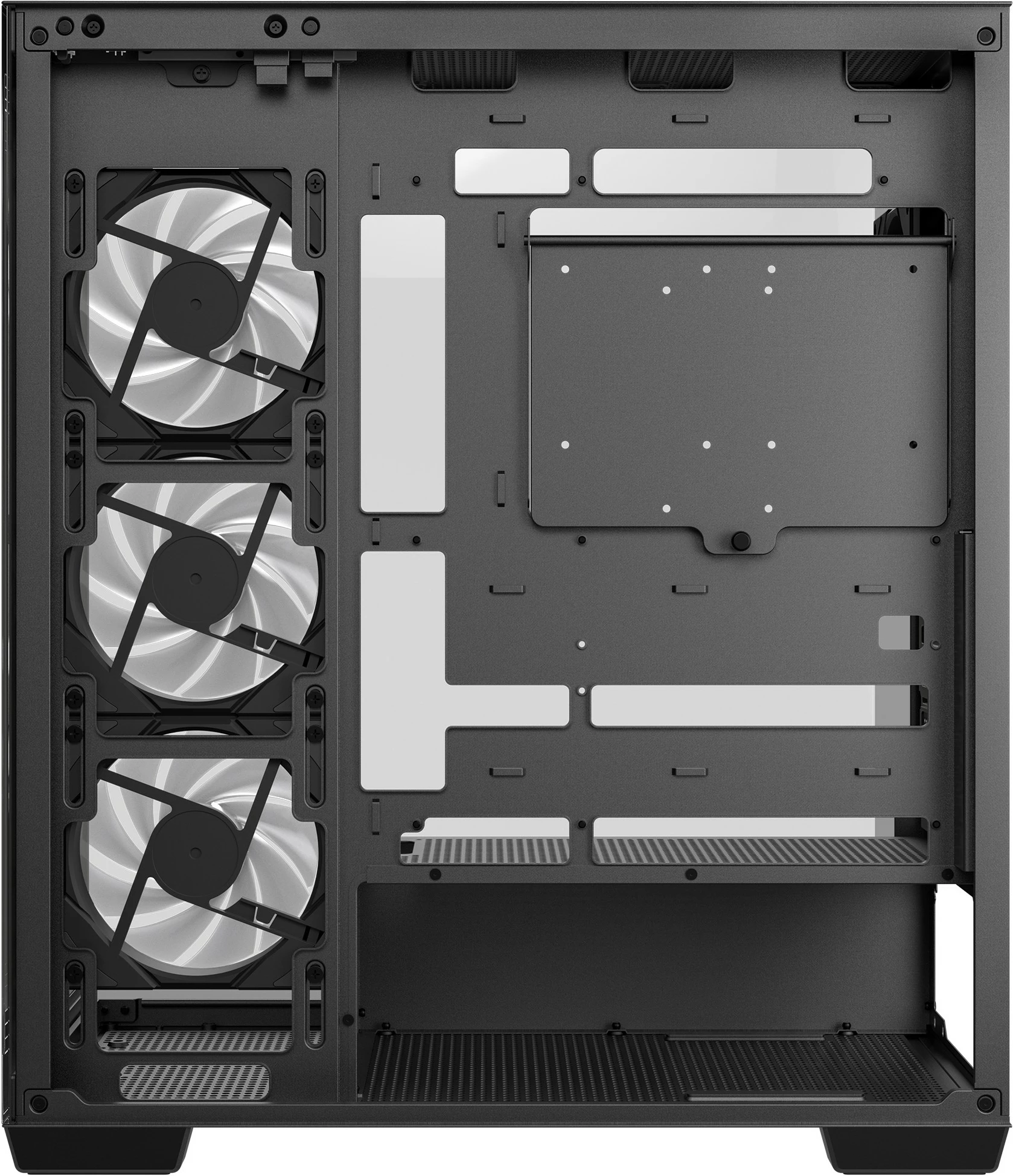 Midi Tower računalniško ohišje DeepCool CG580 4F, ATX, kaljeno steklo, črno
