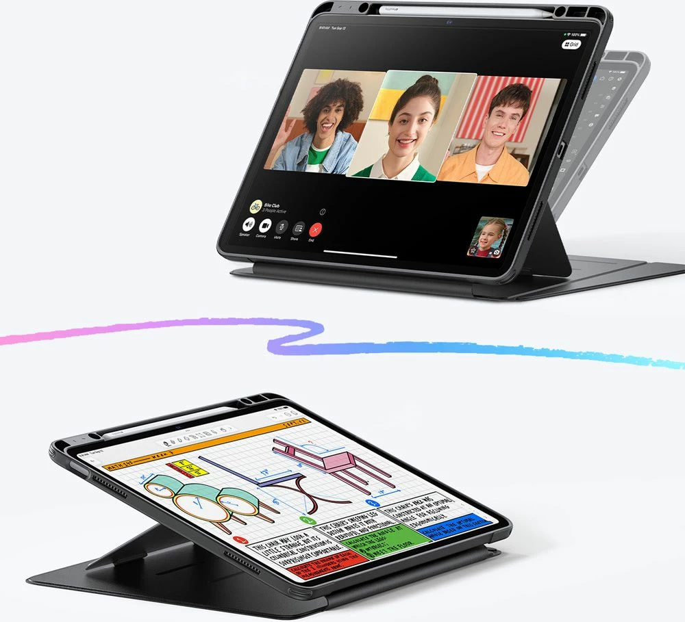 Ovitek Flip Hybrid ESR za iPad Air 13" (2024/2025), črn