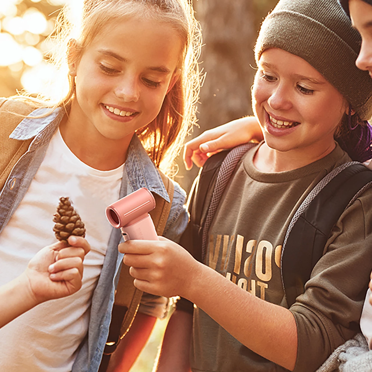 Prenosni ventilator Jisulife Life9, 5000mAh, USB-C, rožnat