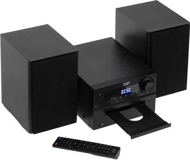 Mini stolp HI-FI z Bluetooth, CD, USB, FM radio, Adler AD 1917, črn