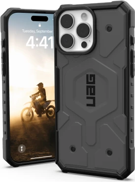 Ovitek UAG Pathfinder MagSafe za iPhone 16 Pro Max, srebrn