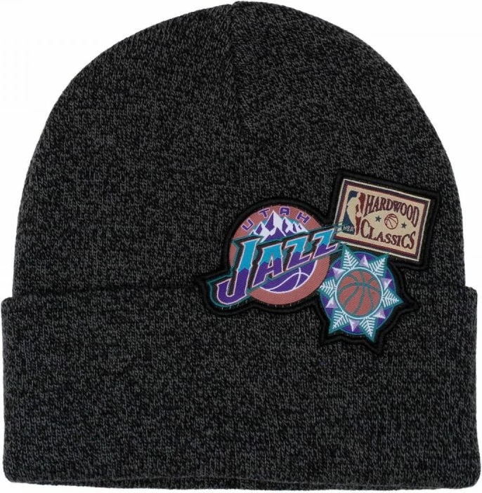 Zimska kapa za moške in otroke Mitchell & Ness Utah Jazz NBA, črna