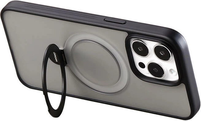 Magnetni zaščitni ovitek s stojalom za iPhone 15 Pro Joyroom JR-BP004, črn