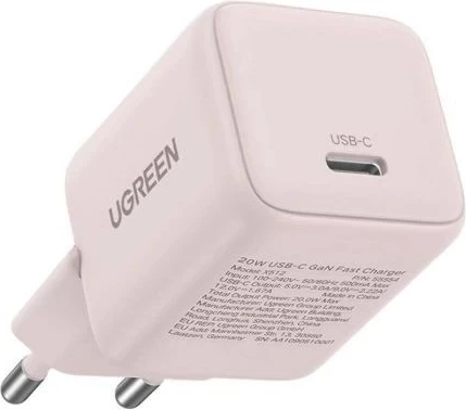 Polnilec 20W, 1x USB-C UGREEN X512, roza