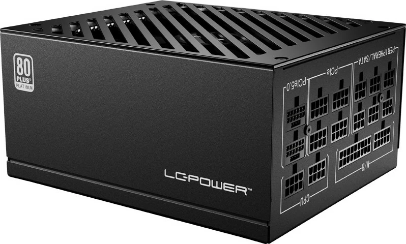 Močnik 850W, 80 PLUS Platinum, popolnoma modularen, ATX 3.0, črn — LC-Power LC850P V3.0