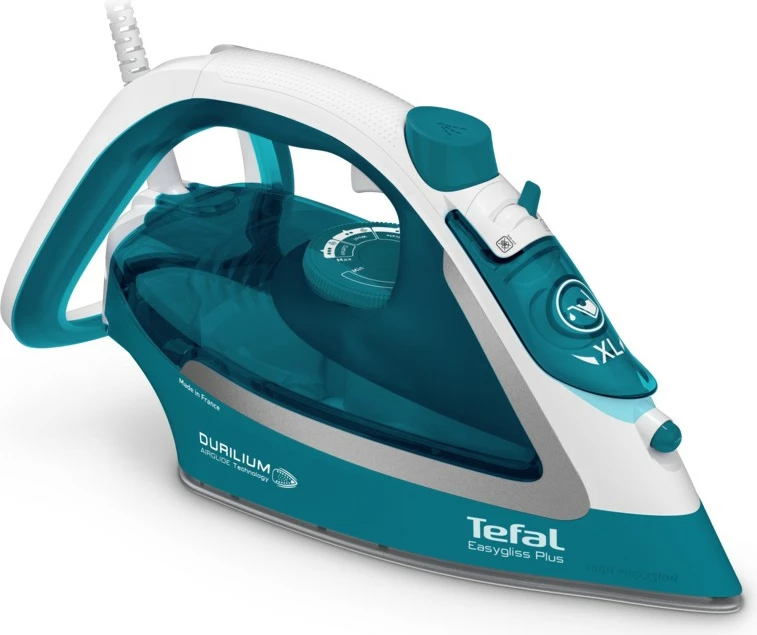 Parni likalnik Easygliss Plus 2500 W, 0,27 L, turkizno/bel – Tefal FV 5737