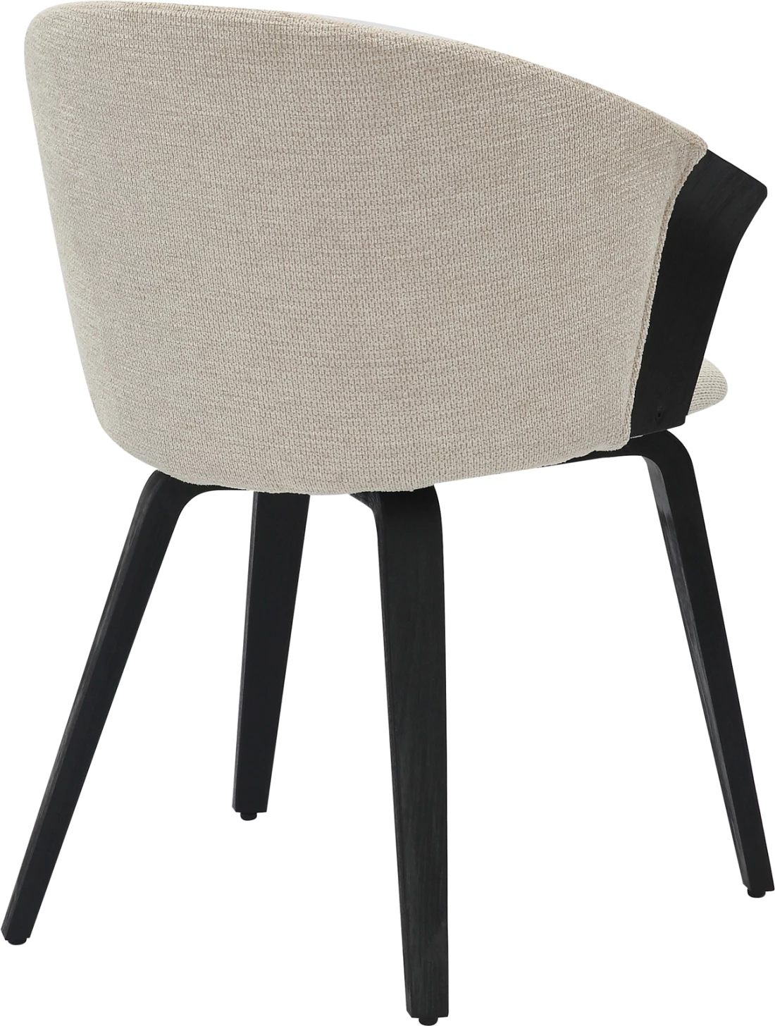 Jedilni stol JESPER FH9977.02 s vezanim okvirjem v črno-ecru tkanini 61x54x74Hcm