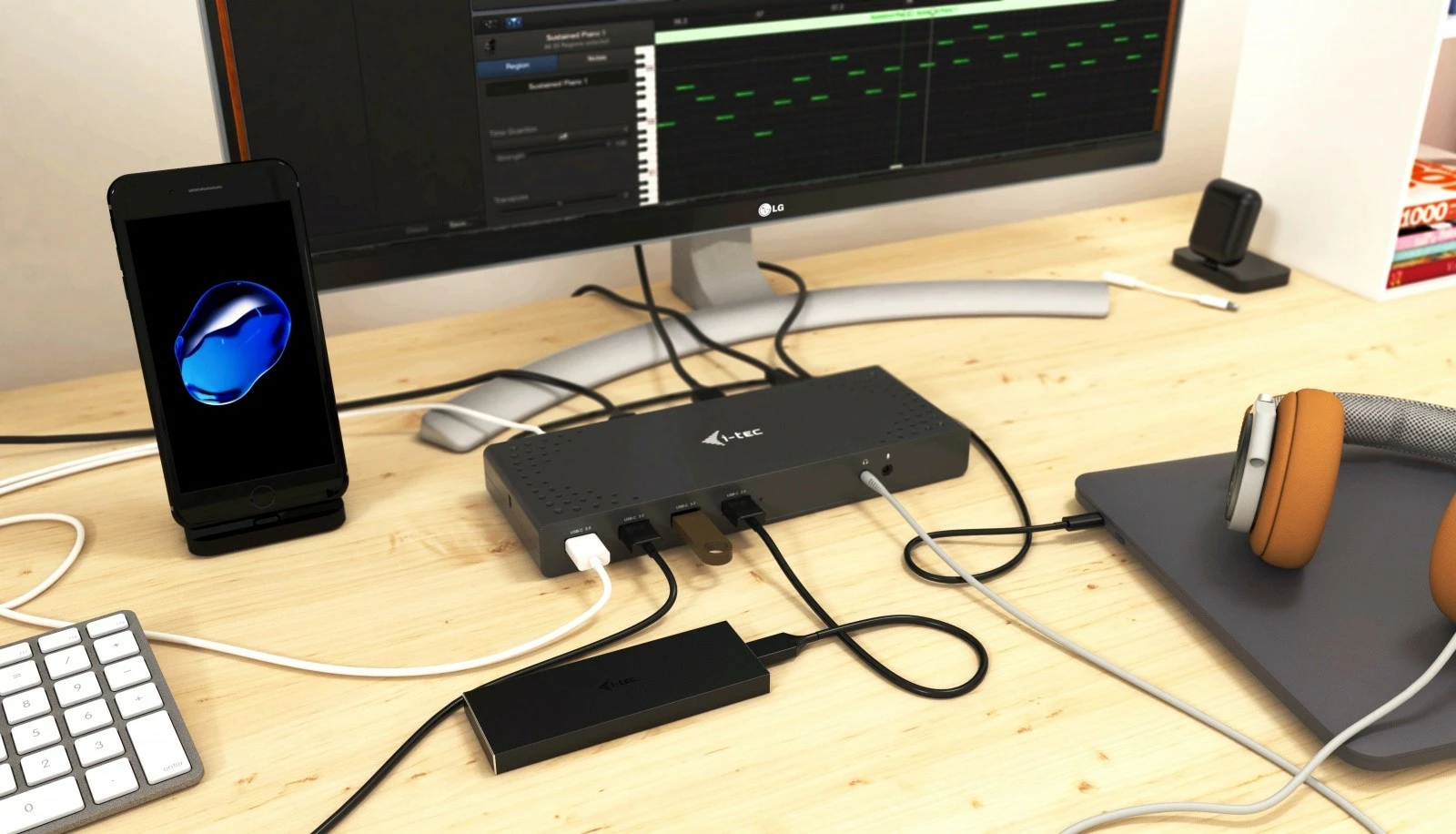 Replikator vrat i-tec CADUAL4KDOCK, USB 3.0/USB-C, črn