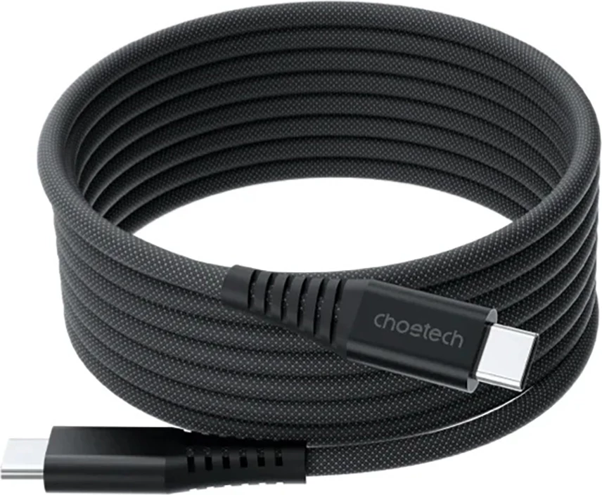 Magnetni USB-C na USB-C kabel Choetech XCC-1051, 1,8 m, 240 W, črn