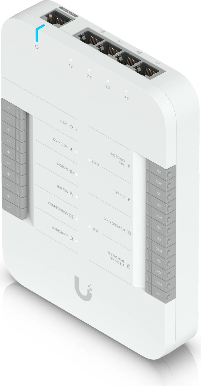 Hub za upravljanje vrat Ubiquiti UA-Hub-Door, 5 Ethernet vhodov, LED, 30 W