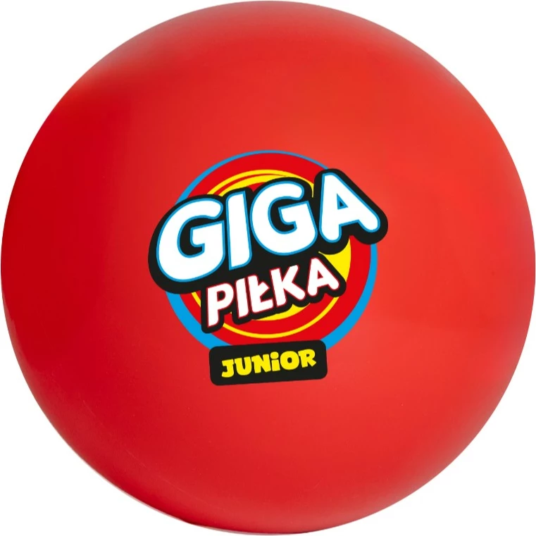 Plastična žoga Gigapiłka Junior, 1,4 m, rdeča, z zračno črpalko