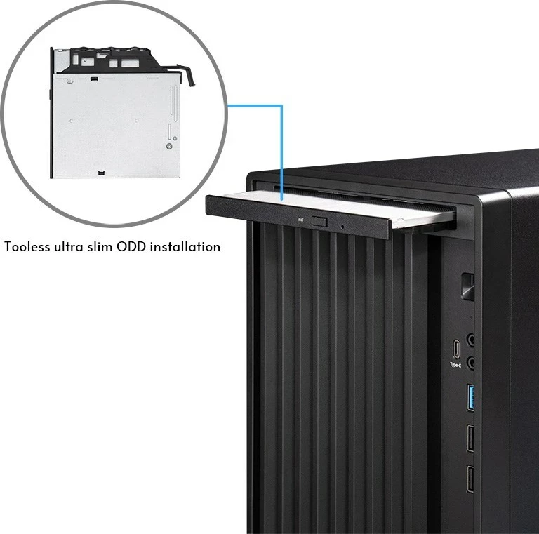 Midi tower ohišje Chieftec BS-20B-OP, črno