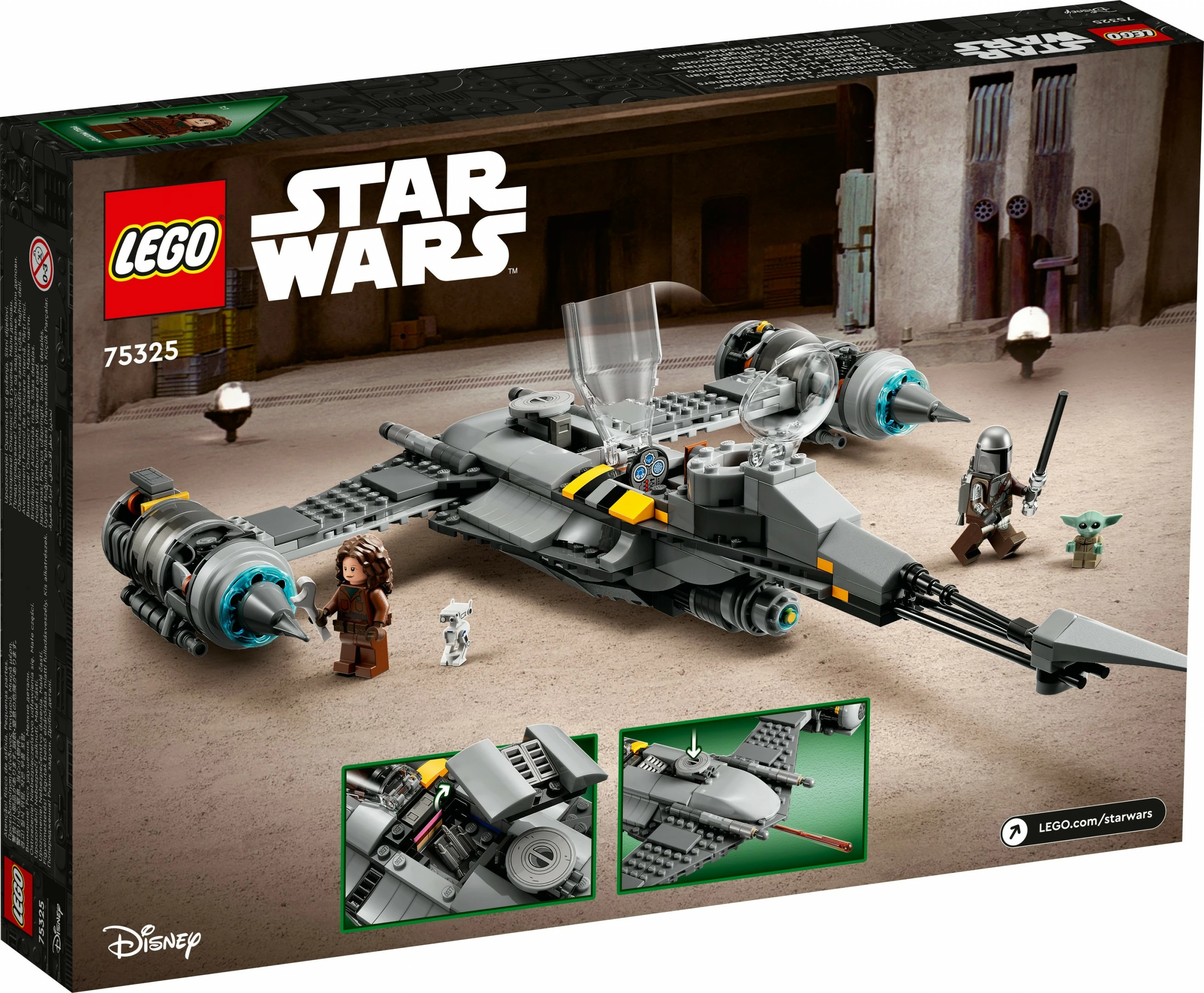 Set gradnje Star Wars N-1 Starfighter iz serije The Mandalorian, 412 kosov, plastika, večbarven