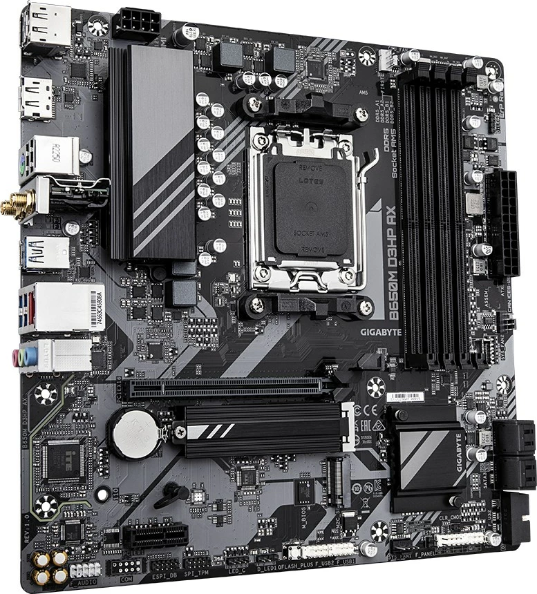 Matična plošča Gigabyte B650M D3HP AX, Socket AM5, DDR5, WiFi 6E, 2.5GbE LAN