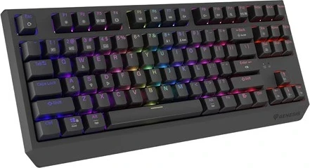 Mehanska brezžična tipkovnica z RGB osvetlitvijo Genesis Thor 230 TKL, Outemu Silent Lemon, črna