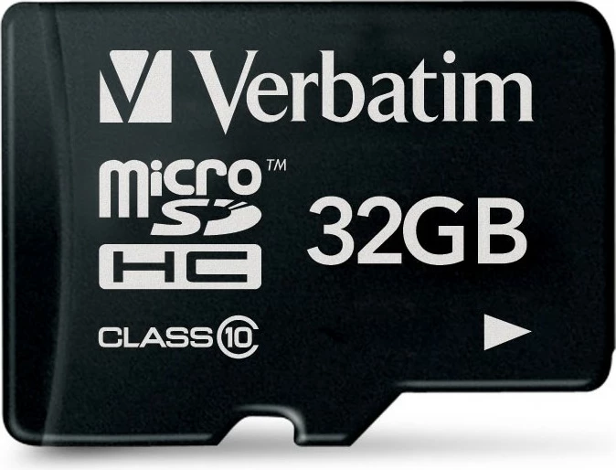 MicroSDHC 32GB Class 10, črn - Verbatim
