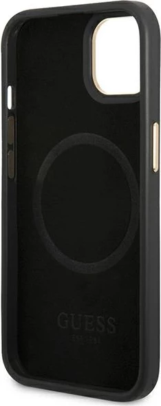 Zaščitni ovitek za iPhone 14 Plus 6,7", MagSafe, črn - Guess GUHMP14MU4GPRK