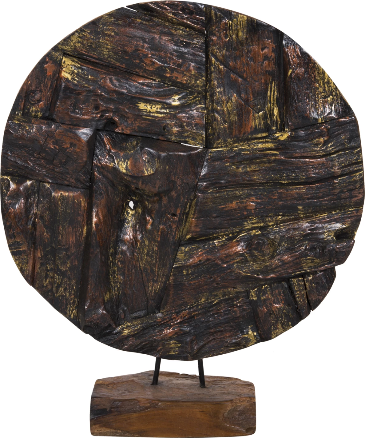 Namizna dekoracija FH7718 iz masivnega tikovega lesa naravna 50x15x64H